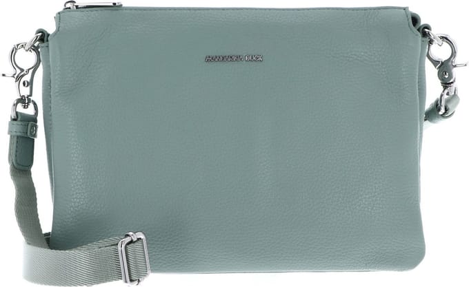 MANDARINA DUCK Leren Schoudertas Mellow Leather Crossover Bag Iceberg Green Mintgroen