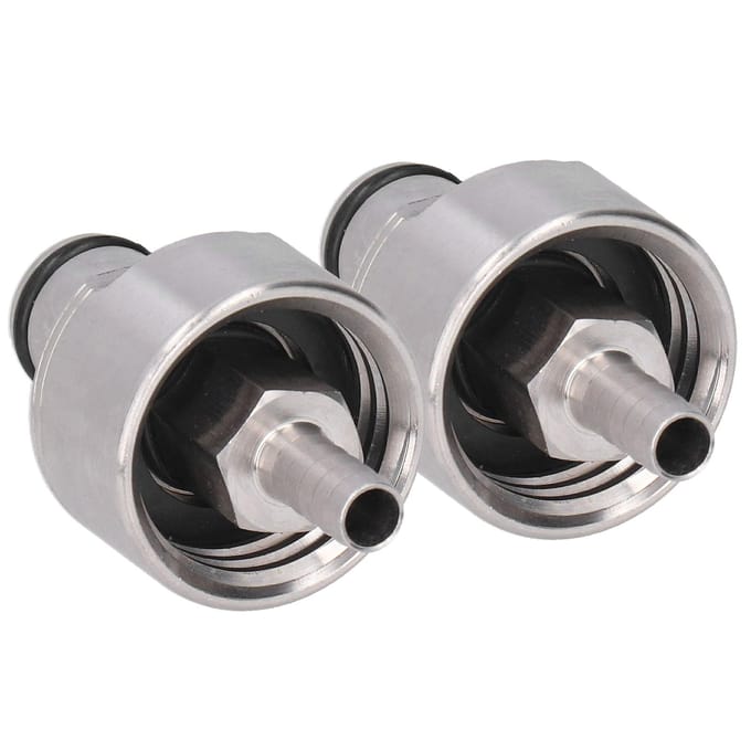 Koolzuurkap met O-ring RVS Koolzuurdeksel Thuis Bierbrouwapparatuur(2 stuks ) gray