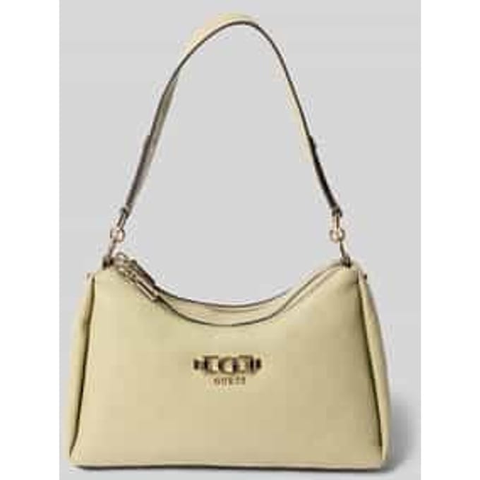 GUESS schoudertas Anise Double Zip Shoulder Bag Sage Logo kaki
