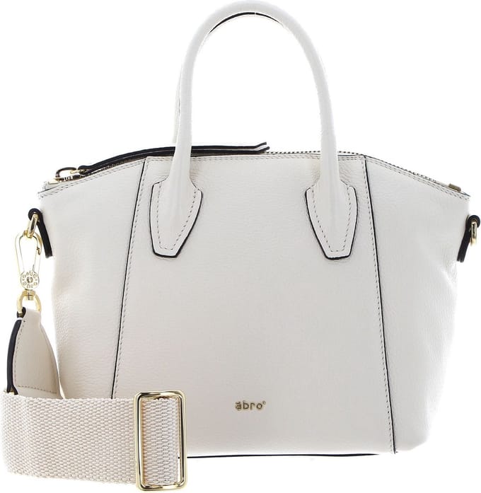 abro Handtas Schoudertas Leather Ariete Ivy Handbag Cream Crème
