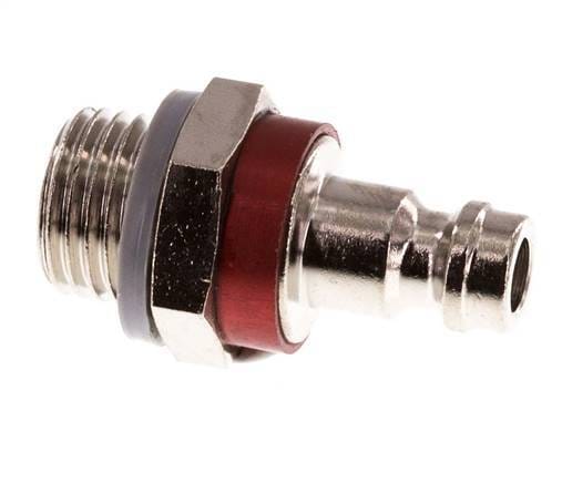 Vernikkeld Messing DN 5 Rood Luchtkoppeling Insteeknippel G 1/4 inch Buitendraad - CLP5-M-BN-RED-014
