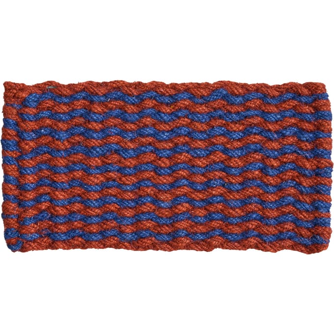 HAY Coco deurmat - brown and navy