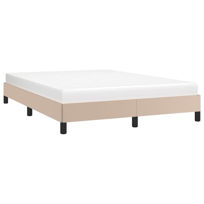 vidaXL - Bedframe - kunstleer - cappuccinokleurig - 140x190 - cm
