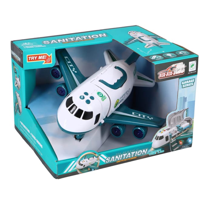 KiddyGo vliegtuig speelgoed city dreamliner met licht en geluid.