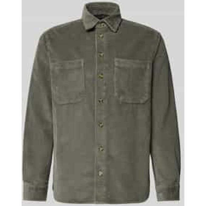 Regular fit vrijetijdsoverhemd van corduroy met kentkraag