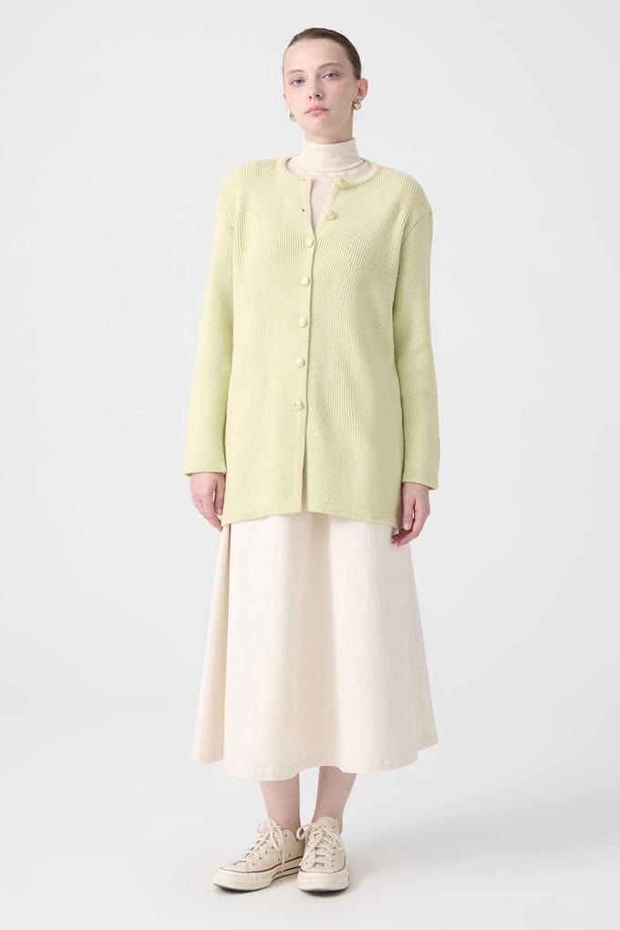 Touché Privé - Lang vest met knopen - Crème - Dames