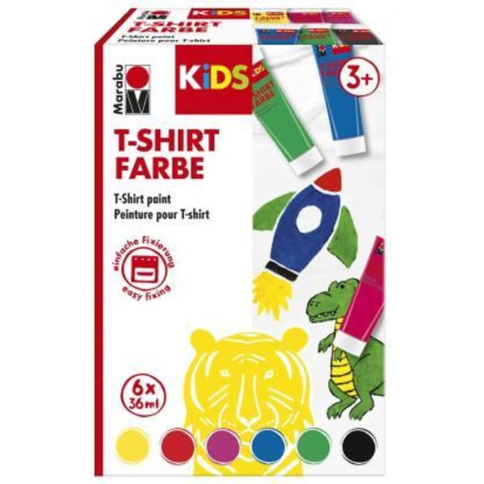 Marabu KiDS T-shirt paint set 6x36ml Knutselen