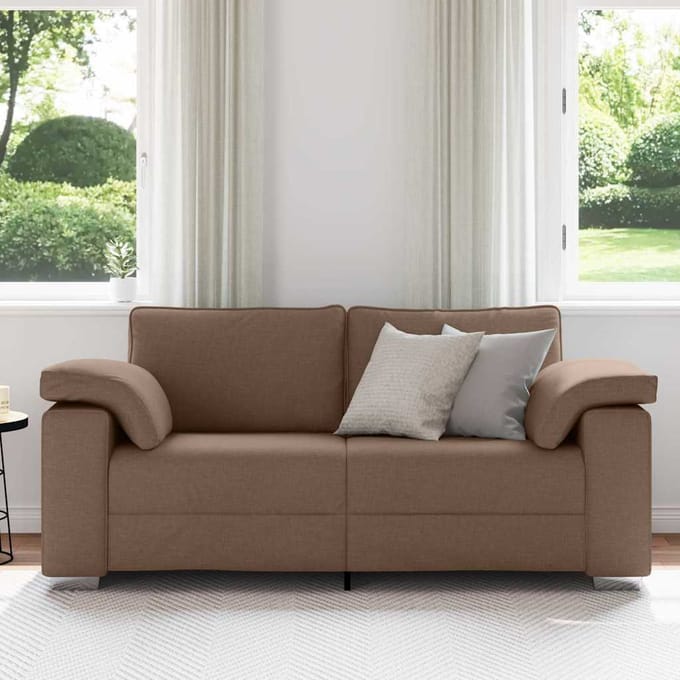 vidaXL - Loveseat - Bruin - 180 - cm - Stof