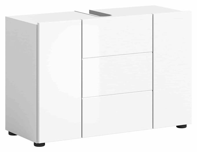 Vira wastafelonderkast wit hoogglans MDF TZ - 34x82x56cm