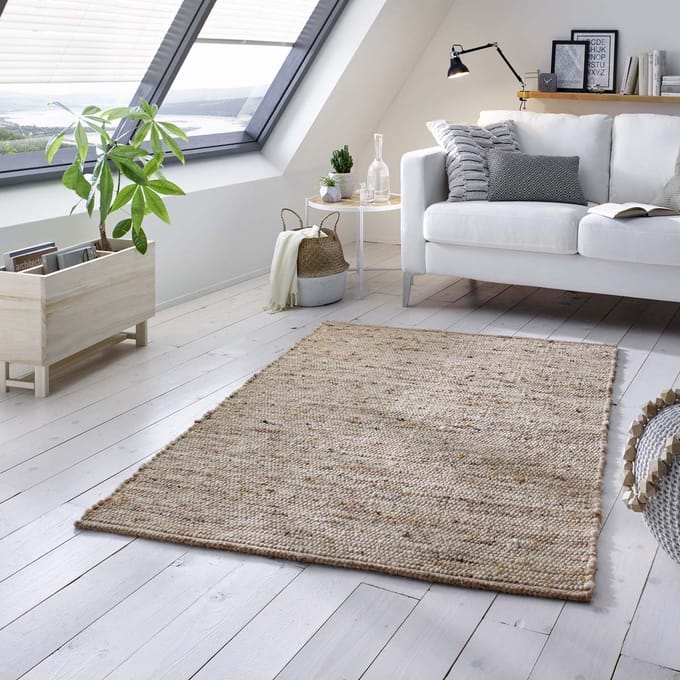 Wollen loper - Oslo beige/crème 70x240