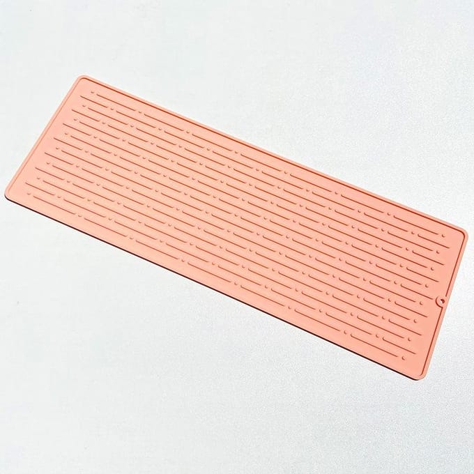 Tapis de séchage de vaisselle en Silicone, Protection résistante à la chaleur, tapis de lave-vaisselle, tapis d'évier pour la cuisine, accessoires de Table d'évier Small noir