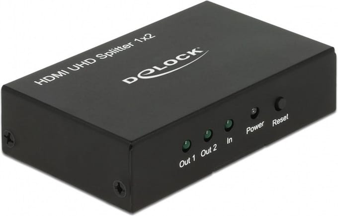 DeLOCK HDMI splitter 1 naar 2 - versie 2.0 (4K 60Hz HDR)