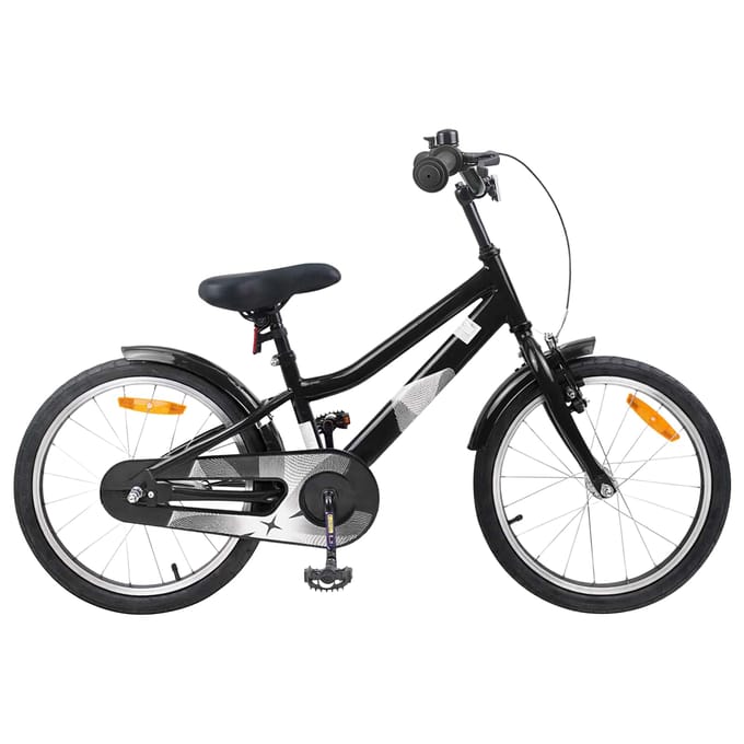 vidaXL - Kinderfiets - 18 - Inch - voor - 5-7 - jaar - oud - Zwart