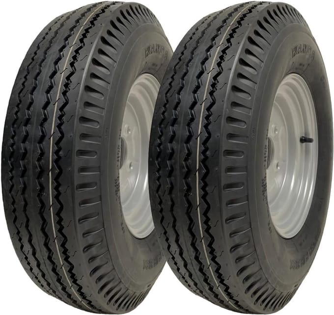 Set van 2 Trailerbanden 5.00-10 72N - 350kg Laadvermogen Wiel & Velg