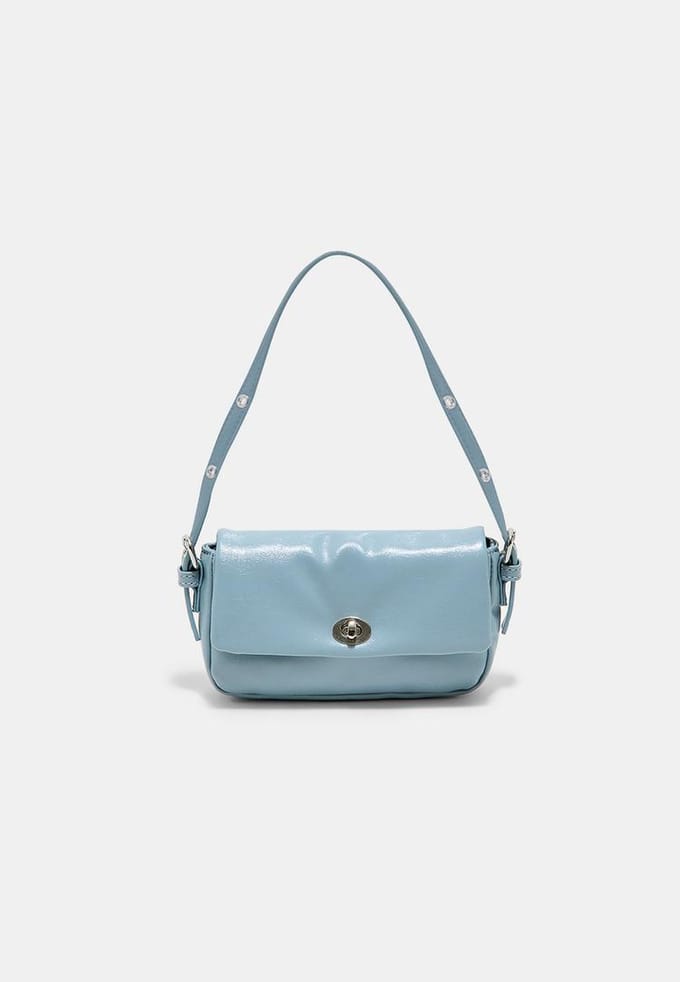 Stradivarius Mini-schoudertas met kreukeleffect  Hemelsblauw OS