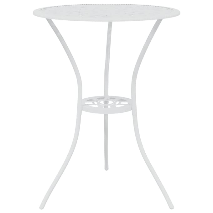 vidaXL - 3-delige - Bistroset - gietaluminium - wit