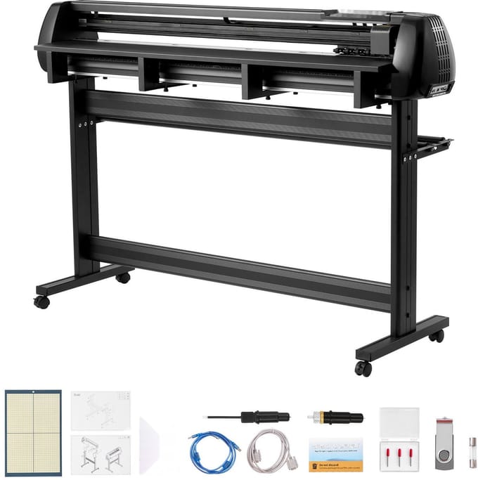 Vinylsnijmachine - Snijplotter - Max. Invoerbreedte 135 cm - Dubbele Messen - LED-Display - Inclusief Software - Compatibel met Windows en macOS