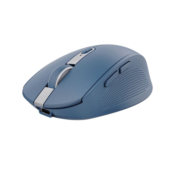 Trust Ozaa Compact - Oplaadbare draadloze muis - USB & Bluetooth - Stil - Blauw