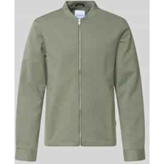 Slim fit sweatjack met opstaande kraag