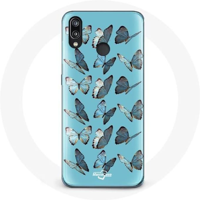 Hoesje voor Huawei P20 Lite Vlinders Blauwe achtergrond