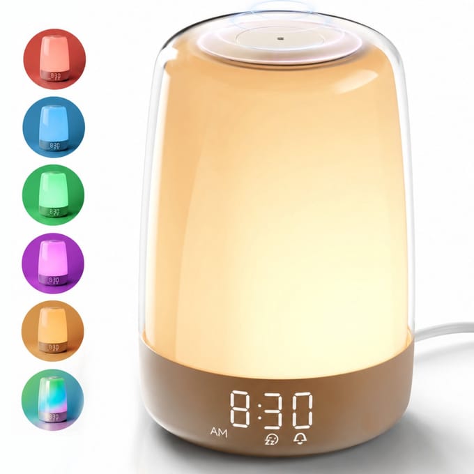 BOTC Wake Up Light - Sleep Lamp - Digitale Wekker met lamp - Wit