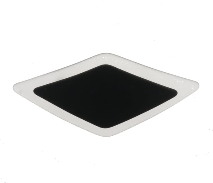 Behave - Haarspeld - Ruitvorm minimal design - Zwart - Transparant - 10,5 cm