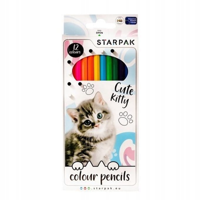 Starpak Kleurpotloden 12 stuks - Shady Katjes