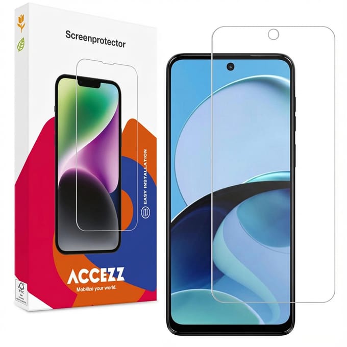 Accezz Screen Protector - Geschikt voor Motorola Moto G14 - Gehard Glas Screenprotector