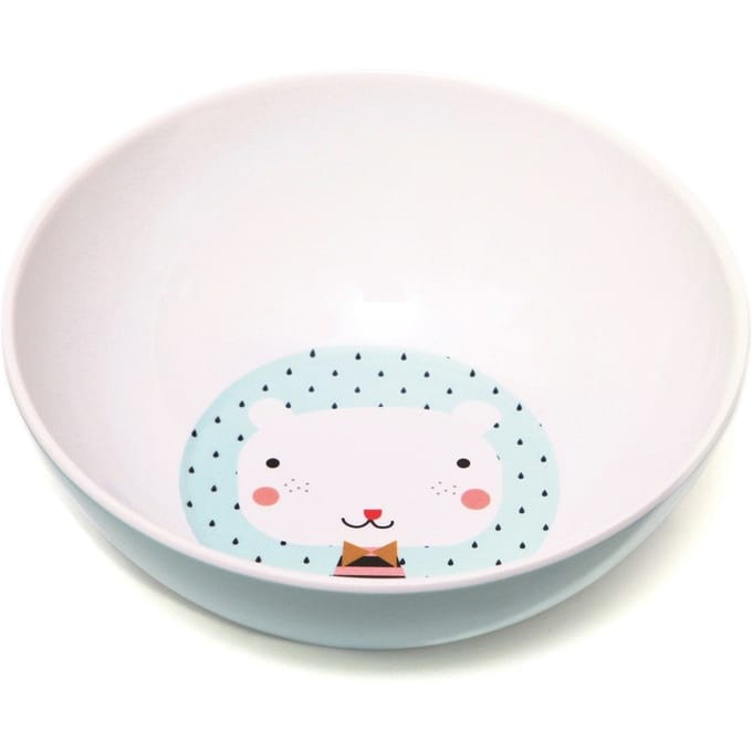 Petit Monkey melamine kom bear drops light blue