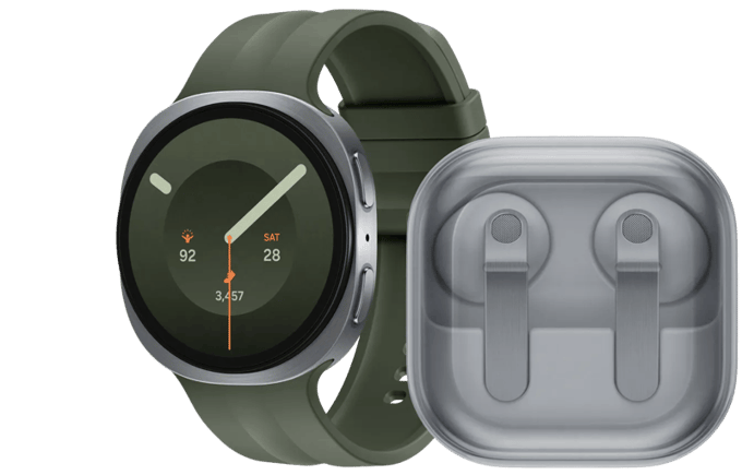 Samsung Galaxy Watch 9 Zilver/Groen 44mm + Samsung Galaxy Buds4 Wit
