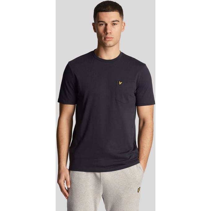 Lyle Scott zak op de borst Donker marineblauw T-shirt