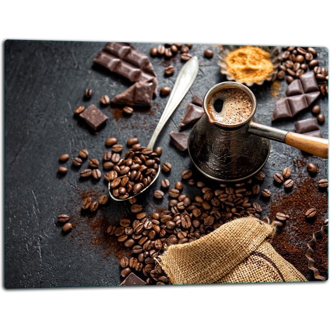 TMK ArtDeko - Snijplank - Glas - 52x40 cm - Koffie