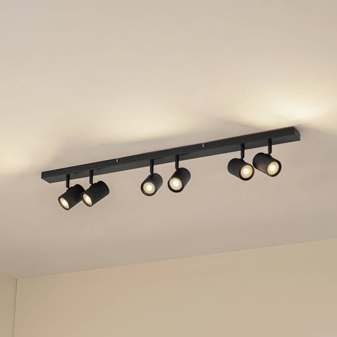 Lindby - buitenspot - 6lichts - Aluminium, ijzer - H: 13.5 cm - GU10 - donkergrijs