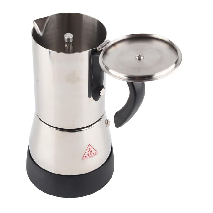 300ml Elektrische Roestvrijstalen Espresso Koffie Mokka Pot Elektrisch Koffiezetapparaat zwart