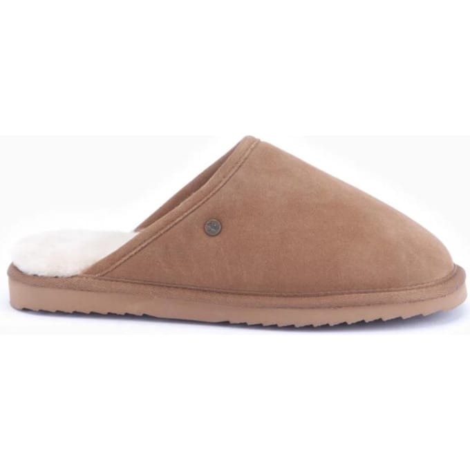 Warmbat Classic Unisex Suede Unisex Sloffen - Cognac