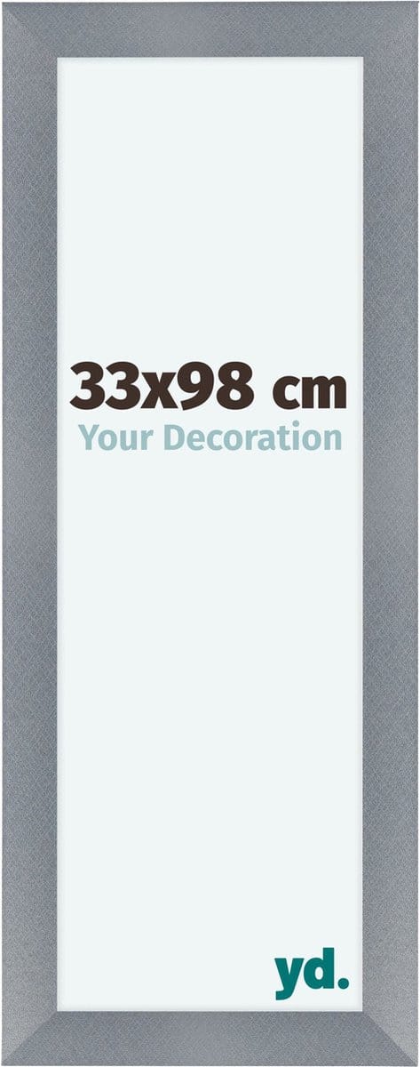 Your Decoration - Fotolijst 33x98 cm - MDF - Aluminium Geborsteld - Como