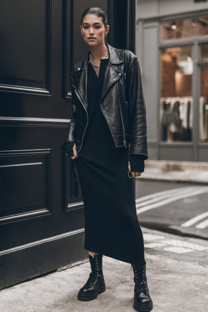 Mikuta The Black Buttoned Ribbed Dress Black Größe: M | Maxikleider Outlet | Damen | Schwarz