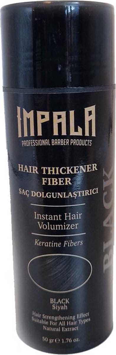 Impala Hair Thickener Fiber Black - Poeder - Zwart