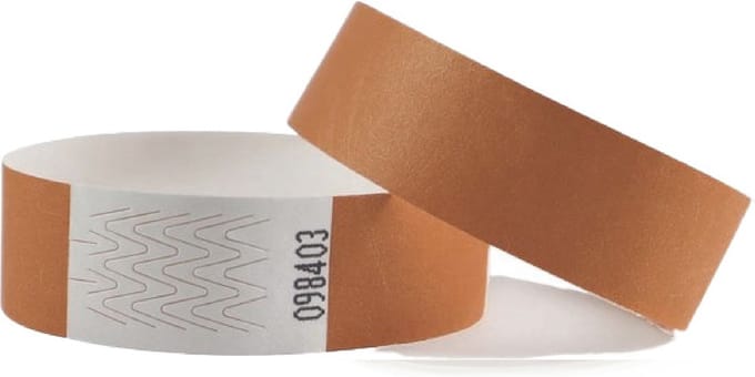 CombiCraft Blanco Tyvek Polsbandjes Brons - 1000 stuks