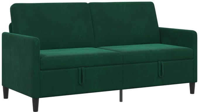 vidaXL - Sofa - met - Opbergruimte - Donkergroen - 172 - x - 78 - x - 87 - cm - Polyester