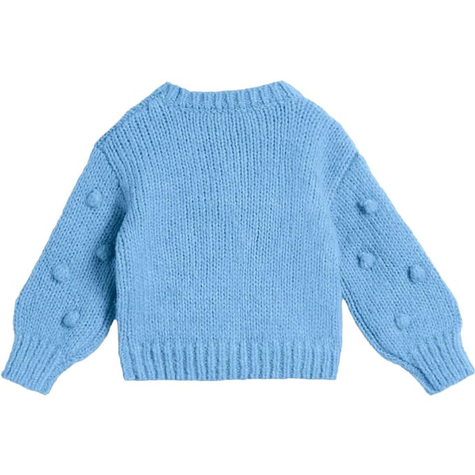 White Stuff Pom Pom Jumper Bright Blue Größe: 3-4 | Strickjacken Outlet | kids | Blau