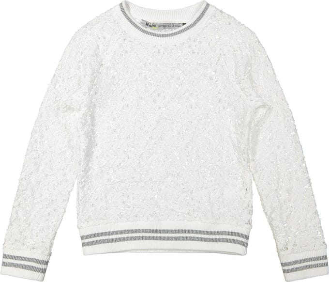 Rumbl Royal - Sweatshirt - Kant - Wit/Zilver - Maat 140/146