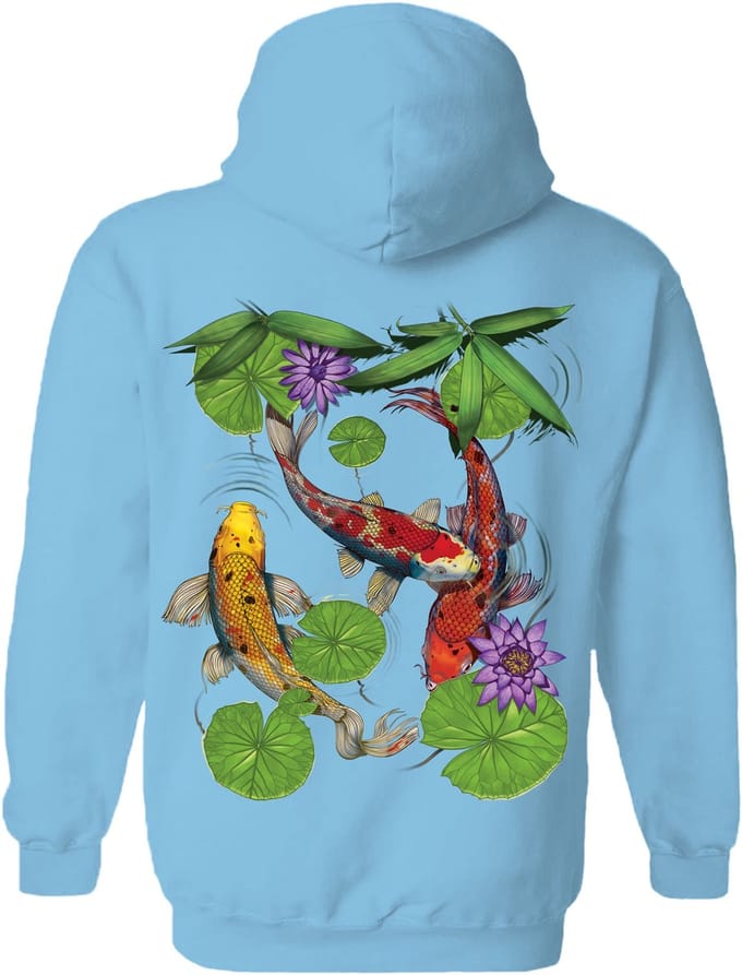Koi Fish The Coloured House Hoodie L