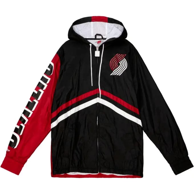 Herenwindjack Nba Onmiskenbaar windjack met volledige ritssluiting Hardwood Classics Porbla Zwart