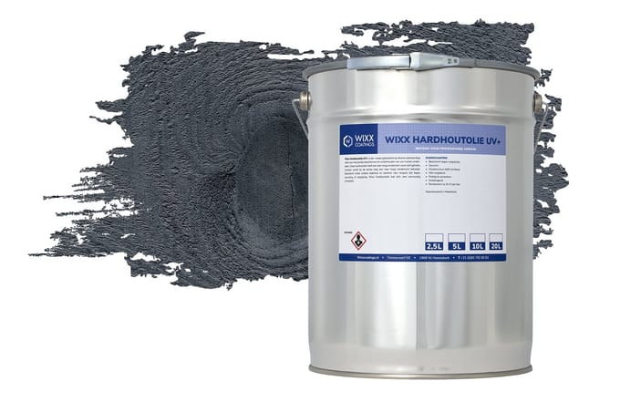 Wixx Hardhoutolie UV+ - 5L - Zwart
