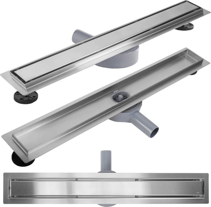 Rea Neox Pro - Lineaire afvoer - douchegoot - Geborsteld Staal - 60 cm