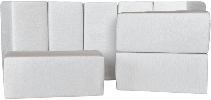 Hoeslaken - 40x80 cm - voor wieg - wit - set van 8 stuks