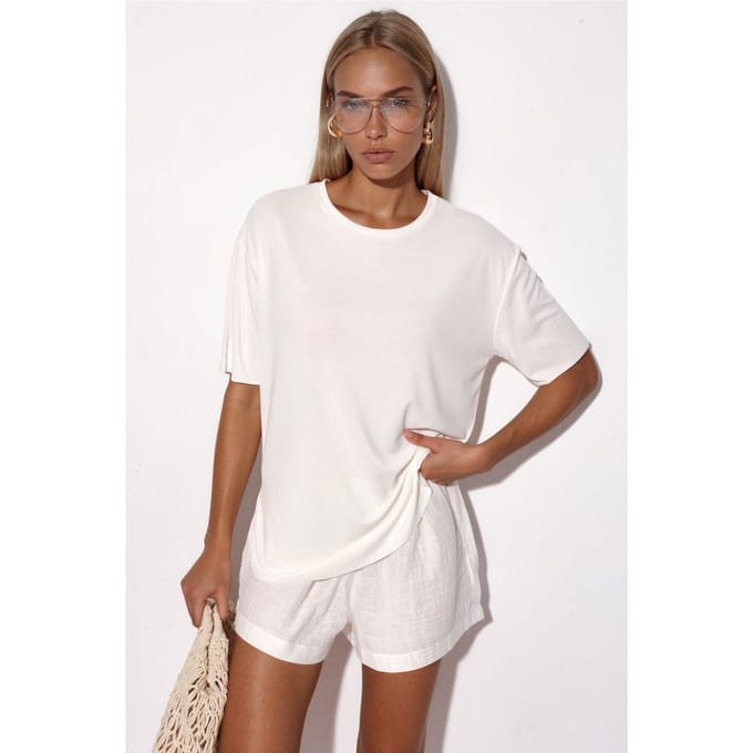 Losse Pasvorm Crew Neck T-shirt