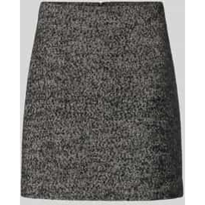 straight fit minirok met wol