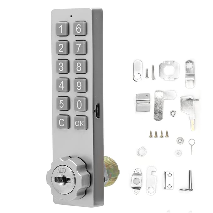 Toetsenbord Kastslot Wachtwoord Sleutel Ontgrendeling Zinklegering Beveiliging Met Montageaccessoire white